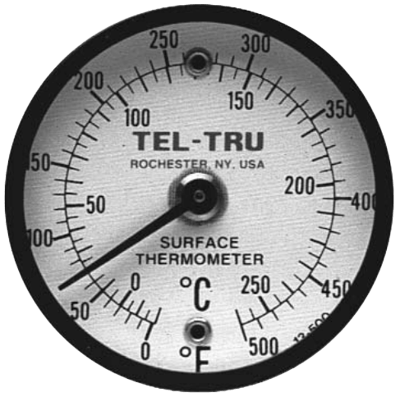 Tel-Tru Surface Thermometer, Dual Magnet